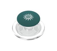 Mystic Spiral Sun Boho Celestial Dark Teal PopSockets PopGrip for MagSafe