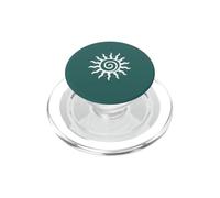 Mystic Spiral Sun Boho Celestial Dark Teal PopSockets PopGrip for MagSafe