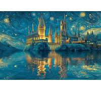 Mystic Starlight Castle Wooden Jigsaw Puzzle,1000pc,Night Sky Educational Gift Puzzle