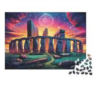 Mystic Stone Circle 1000 Piece Puzzles Colorful Stonehenge Magic Wall Decoration Educational Game Gifts Puzzles for Adults Jigsaw Puzzles for Adults 70x50cm/1000pcs