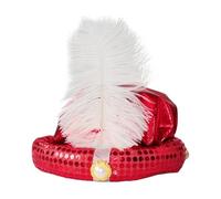 Mystic Sultan Hat Plume Pearl Gorgeous Shiny Appearance Sequin Design