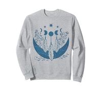 Mystic Sun And Moon Woman Boho Mystical Flowers Sweatshirt
