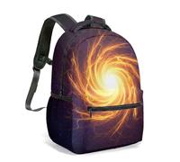 Mystic Sun Face Moon Phases Celestial 16 Inch Backpack, Black and White Vintage Astrology Constellation Stars Night Sky Daypack (11)