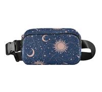 Mystic Sun Moon Navy Fanny Packs Womens Waterproof Everywhere Belt Bag Cute Crossbody Waist Purse, Mystic Sun Moon Navy, 8 x 5.3 x 2.3 inch, Funny Cute, Mystic Sun Moon Navy, 8 x 5.3 x 2.3 inch, Funny