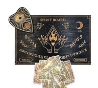Mystic Talking Board - Wooden Wooden Board With Board | Spirit Communication Boches With Alphabet And Numbers, Occult Witch Decor, Magic Gifts For Teenagers, Hallowe Game