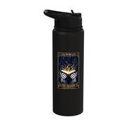 Mystic Tarot Card The Reader Book Lover Stainless Steel Insulated Water Bottle
