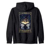 Mystic Tarot Card The Reader Book Lover Zip Hoodie