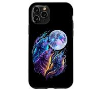 Mystic Three Wolves Howling at Rune Moon Case for iPhone 11 Pro
