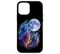 Mystic Three Wolves Howling at Rune Moon Case for iPhone 12 mini