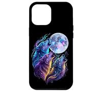 Mystic Three Wolves Howling at Rune Moon Case for iPhone 12 Pro Max