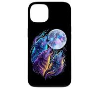 Mystic Three Wolves Howling at Rune Moon Case for iPhone 13