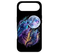Mystic Three Wolves Howling at Rune Moon Case for iPhone Air