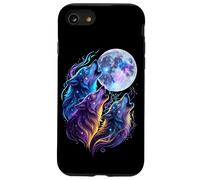 Mystic Three Wolves Howling at Rune Moon Case for iPhone SE (2020) / 7/8