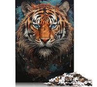 Mystic Tiger Jigsaws Puzzle 500 Pieces Adult Jigsaw Puzzle Educational Games Toys Diy Wooden Creative Puzzle Gifts 500pcs (52x38cm)