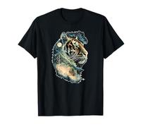 Mystic Tiger Spirit Forest Celestial Jungle Animal Art T-Shirt