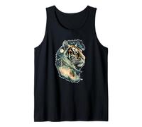 Mystic Tiger Spirit Forest Celestial Jungle Animal Art Tank Top