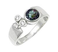 Mystic Topaz Stone Silver Plated Ring Men & Women Jewelry C1152AG_Z 1/2