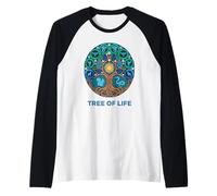 Mystic Tree of Life Yggdrasil Etz Chaim Arbor Vitae Raglan Baseball Tee