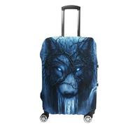 Mystic Tree Wolf Luggage Cover Travel Suitcase Protector Anti-Scratch Suitcase Cover S