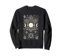 Mystic Triple Lunar Phase Sacred Moon Geometry Design Sweatshirt