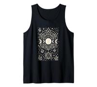 Mystic Triple Lunar Phase Sacred Moon Geometry Design Tank Top