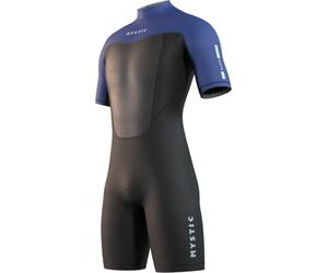 Mystic Watersports - Surf KiteSurf & Windsurfing Mens Brand 3/2mm Back Zip Flatlock Shorty Wetsuit - Black