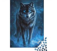 Mystic Wolf Glow 1000-Piece Puzzle for Adults, 38x26cm/1000pcs, White Pieces for Organised Sorting; for An Enjoyable Break at The Table
