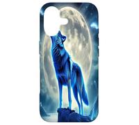 Mystic Wolf Howling at Full Moon Night Sky Design Case for iPhone 17