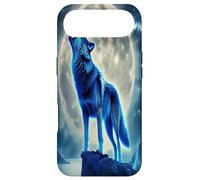 Mystic Wolf Howling at Full Moon Night Sky Design Case for iPhone Air
