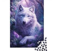Mystic Wolf in Bloom 1000-Piece Jigsaw Puzzle for Adults, 52x38cm/1000pcs, Screen-Free Activity, Relaxing Indoor Time And Quiet Weekends