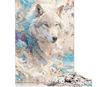 Mystic Wolf Puzzle for Adults And Teenagers 500 Pieces Wood Puzzles for Adults& Teens Age 12 Years Up 500pcs (52x38cm)