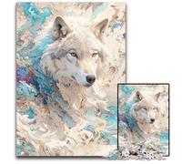 Mystic Wolf Puzzles for 1000 Piece Jigsaw Puzzles for Adults Colorful Home DecorInteractive Family Game 1000 PCS(38x26cm)