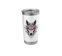 Mystic Wolf with Red Eyes Stainless Steel Insulated Tumbler