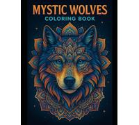 Mystic Wolves: A Wolf & Mandala Coloring Book for Adults Relaxation and Stress Relief