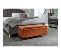 Mystica Large Ottoman Wood & Fabric Brown 1 Door