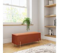 Mystica Ottoman Storage Bench in Russet