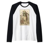 Mystical Alien Goddess Tarot Card The Empress Raglan Baseball Tee