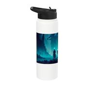 Mystical Alien Planet Futuristic Journey Stainless Steel Insulated Water Bottle