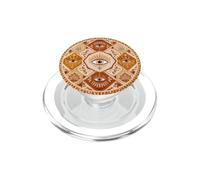 Mystical All Seeing Eye Mosaic Sacred Geometry Botanical Sym PopSockets PopGrip for MagSafe