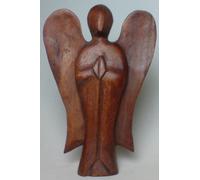 Mystical Angels Angel Carving Wooden Ornament Brown