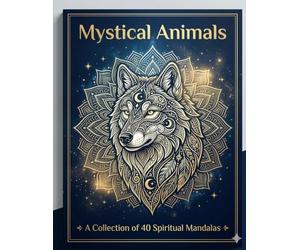 Mystical Animals: 40 Zentangle Mandala Designs for Adults: Stress Relieving Spiritual Animal Patterns for Relaxation and Mindfulness