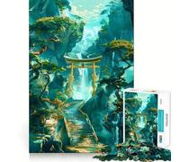 Mystical Asian Landscape 1000 Piece Jigsaw Puzzle for Teenagers Memory Gain Soothing Fun Design Assembly Elegant Gift (38x26cm)