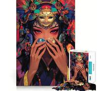 Mystical Asian Woman 1000 Piece Jigsaw Puzzles for Adults Jigsaw Brain Play Relax Mind Sharp Edge Premium Gift (38x26cm)
