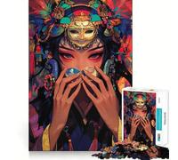Mystical Asian Woman Adult Jigsaw Puzzles 1000 Pieces Mind Exercise Toy Calming Play Design Assembly Amazing Present (38x52cm)