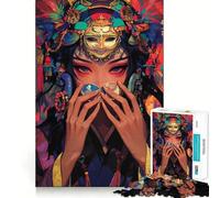 Mystical Asian Woman Jigsaw Puzzles for Adults 1000 Mind Exercise Toy Relax Time Design Assembly (50x75cm)