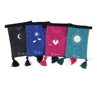 Mystical Assorted Color Fortune Teller Small Fabric Bunting - 11cm x 8cm (1 Pc.) - Assorted Designs - Palm Reading, Tarot, and Crystal Ball Themes, Perfect for Home, Shop or Office