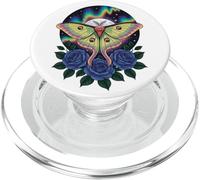 Mystical Aurora Luna Moth Witchy Floral Moon Moth PopSockets PopGrip for MagSafe