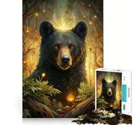Mystical Bear in Enchanted Forest Puzzles for Teenagers 1000 Piece Brain Tease Toy Stress Release Premium Cut Amazing Present (50x75cm)