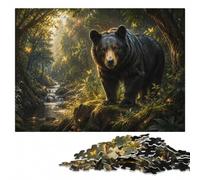 Mystical Bear in Enchanted Forest Wooden Puzzle for Adults, 1000 Pieces | Present for puzzle enthusiasts: activity for family time on quiet evenings.