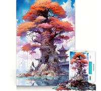 Mystical Big Tree Jigsaw Puzzles 1000 Piece for Teenagers Strengthen Memory Home Leisure Clean Edge Cherished Gift (38x52cm)
